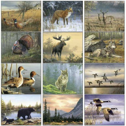 Premium Appointment Calendar - Wildlife Art: Hauntman Brothers Promotional Custom Imprinted With Logo