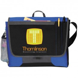 Tri-Pocket Flap Messenger Promotional Custom Imprinted With Logo