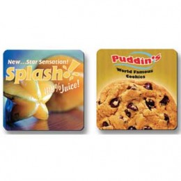 3-1/2" Square Fabric Surface Mouse Pad - 1/8 thick Promotional Custom Imprinted With Logo