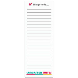 3"x8" Adhesive Notepads-25 sheets - 4 Colors FREE Promotional Custom Imprinted