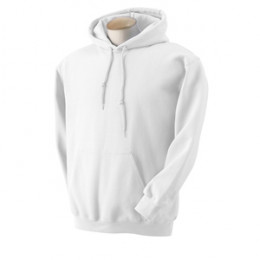 Gildan 50/50 Hooded Pullover - White Promotional Custom Imprinted With Logo Gildan 50/50 Hooded Pullover - White Promotional Custom Imprinted With Logo