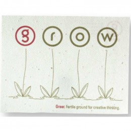 Printed Seed Paper Postcards - 3.95 in. x 5.2 in. or 4 in. x 5 in. Promotional Custom Imprinted With Logo