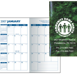 Economy Monthly Pocket Planner Promotional Custom Imprinted With Logo
