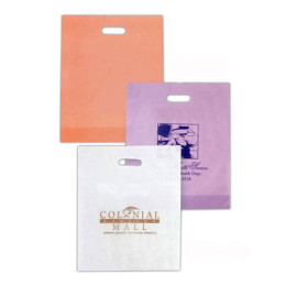 15 x 18 Frosted Die Cut Bag with Gusset - Ink Imprint Promotional Custom Imprinted With Logo 15 x 18 Frosted Die Cut Bag with Gusset - Ink Imprint Promotional Custom Imprinted With Logo