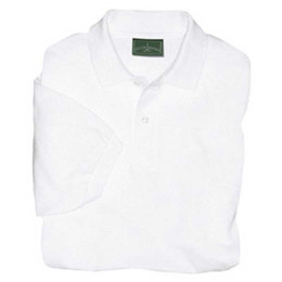 Outer Banks Ringspun Cotton/Poly Polo - White Promotional Custom Imprinted With Logo