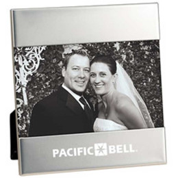 4"x6" Matte Silver Frame Promotional Custom Imprinted With Logo
