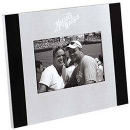 4"x6" Brushed Aluminum & Black Frame Promotional Custom Imprinted With Logo