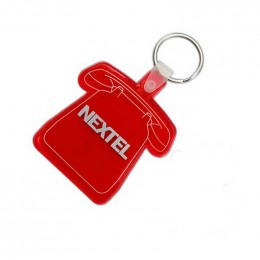 Soft Squeezable Key Tag - Telephone Promotional Custom Imprinted With Logo
