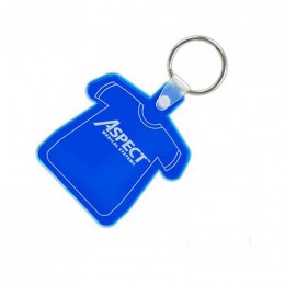 Soft Squeezable Key Tag - T-shirt Promotional Custom Imprinted With Logo