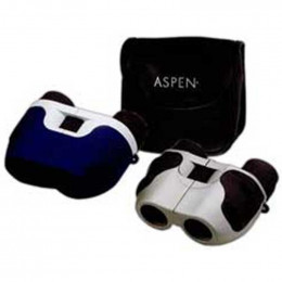 Binolux Compact Zoom Binocular (Champagne/Black) Promotional Custom Imprinted With Logo