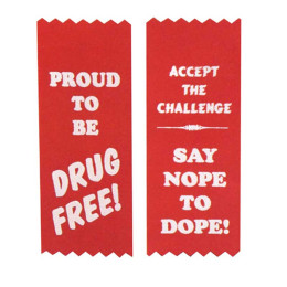 Drug Free Award Ribbons Promotional Custom Imprinted With Logo Drug Free Award Ribbons Promotional Custom Imprinted With Logo