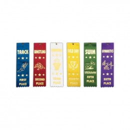 Stock Sports Ribbons Promotional Custom Imprinted With Logo Stock Sports Ribbons Promotional Custom Imprinted With Logo