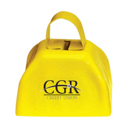 3 Inch Yellow Metal Cowbell Promotional Custom Imprinted With Logo 3 Inch Yellow Metal Cowbell Promotional Custom Imprinted With Logo