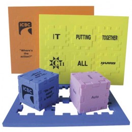 Puzzle Cube - 1 1/2 in. Promotional Custom Imprinted With Logo