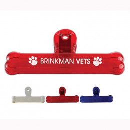 6" Dog Bone Bag Clip Promotional Custom Imprinted With Logo