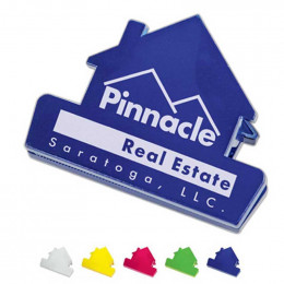 House Shaped Bag Clip Promotional Custom Imprinted With Logo