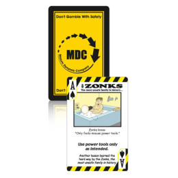 Zonks Safety Playing Cards Promotional Custom Imprinted With Logo
