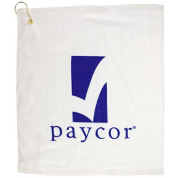15 in. x 18 in. Hemmed White Towel Promotional Custom Imprinted With Logo