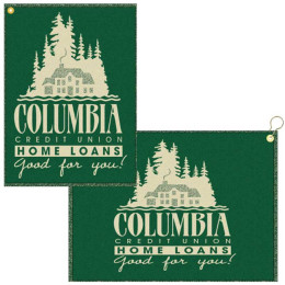 16 in. x 22 in. Custom Woven Golf Towel Promotional Custom Imprinted With Logo