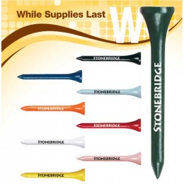 2-1/8" Premium Quality Tee Promotional Custom Imprinted With Logo