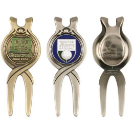 Contemporary Divot Tool Money Clip Promotional Custom Imprinted With Logo