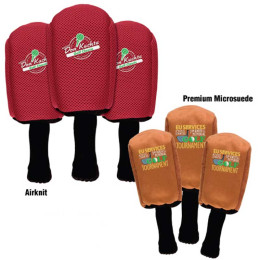 Designer Fabric Headcover Set Promotional Custom Imprinted With Logo