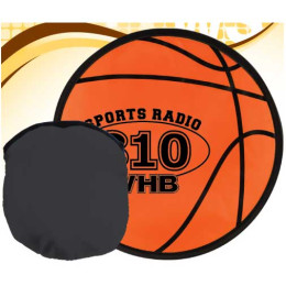 Basketball Flying Disk w/ Pouch Promotional Custom Imprinted With Logo