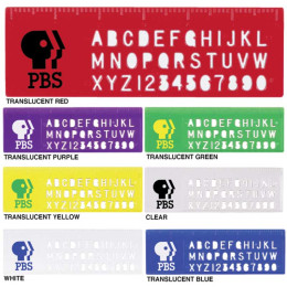Plastic Stencil / 6 inch Ruler Promotional Custom Imprinted With Logo