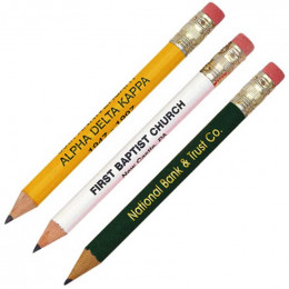 Golf Pencil with Eraser Promotional Custom Imprinted With Logo