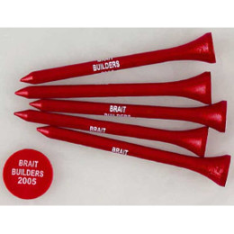 Five 2-3/4 in. Tees, 1 Ball Marker Promotional Custom Imprinted With Logo
