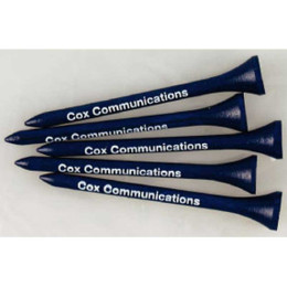 Five 2-3/4 in. Tees Promotional Custom Imprinted With Logo