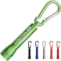 Lightning Carabiner Flashlight Promotional Custom Imprinted With Logo Lightning Carabiner Flashlight Promotional Custom Imprinted With Logo