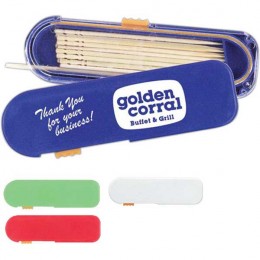 Tooth Pick Dispenser Promotional Custom Imprinted With Logo