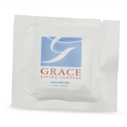 Insect After-Bite Towelettes Promotional Custom Imprinted With Logo