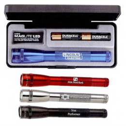 2 AA LED Mini Mag-Lite Flashlight Promotional Custom Imprinted With Logo
