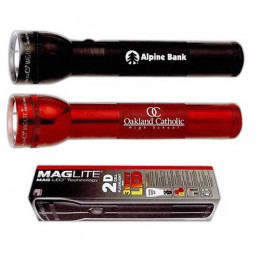 Mag-Lite LED Flashlight w/2 D Batteries Promotional Custom Imprinted With Logo