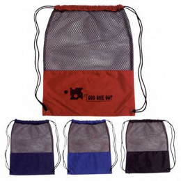 Mesh Drawstring Sports Pack Promotional Custom Imprinted With Logo