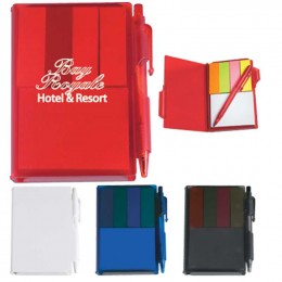 Memo Notebook with Sticky Notes & Pen Promotional Custom Imprinted With Logo