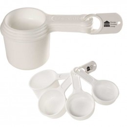 Set of Four Measuring Cups Promotional Custom Imprinted With Logo