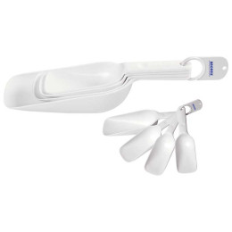 Set of Four Measuring Scoops Promotional Custom Imprinted With Logo
