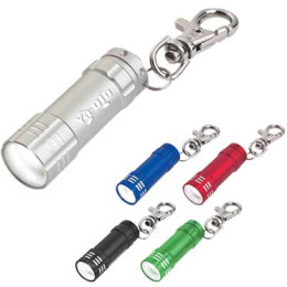 Mini Aluminum LED Light with Key Chain Promotional Custom Imprinted With Logo