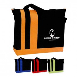 Tri-Band Tote Bag - Embroidered Promotional Custom Imprinted With Logo Tri-Band Tote Bag - Embroidered Promotional Custom Imprinted With Logo