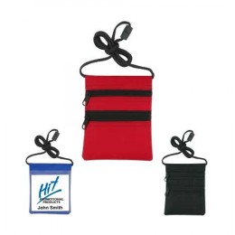 Neck Wallet/ Badge Holder with Neck Cord Promotional Custom Imprinted With Logo