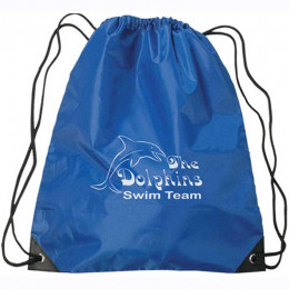 Large Nylon Drawstring Sports Pack Promotional Custom Imprinted With Logo
