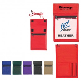 Non-Woven Neck Wallet Badgeholder Promotional Custom Imprinted With Logo