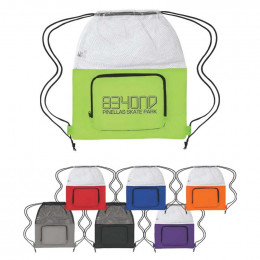 Mesh Sports Pack with Front Pocket Promotional Custom Imprinted With Logo