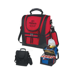 Dual Compartment Kooler Bag Promotional Custom Imprinted With Logo