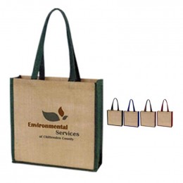 Jute Tote Bag Promotional Custom Imprinted With Logo