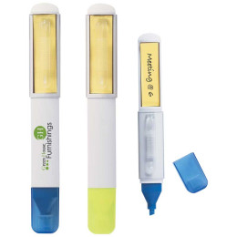 Highlighter with Sticky Notes Promotional Custom Imprinted With Logo