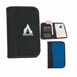 Small Microfiber Portfolio with Embossed PVC Trim Promotional Custom Imprinted With Logo